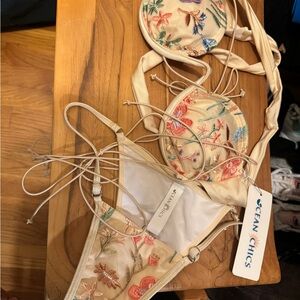 Embroidered Bikini Set Ocean Chics Small